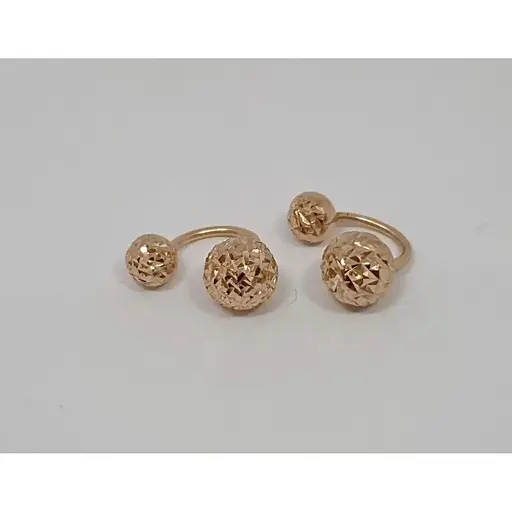 Золотые серьги с алмазной гранью.   210336_7_А - фото 4