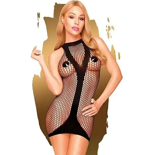 Міні-сукня з декором у вигляді келиха шампанського Penthouse Ride or Die Black, XL - фото 2