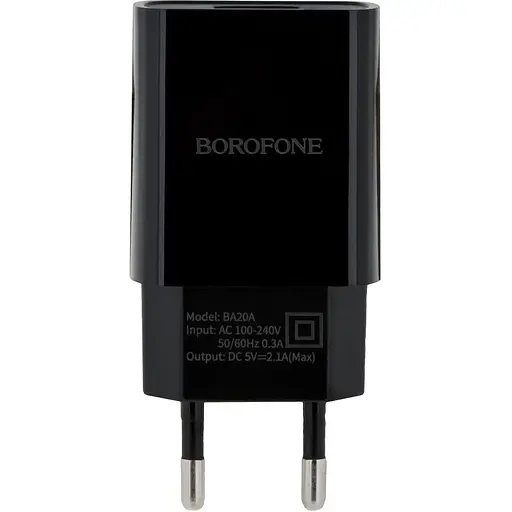 Мережеве заряджання Borofone BA20A 2.1A адаптер 1 USB + кабель Type C Білий - фото 5