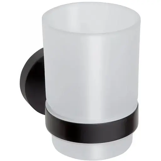 Склянка з тримачем Bemeta Dark 104110010 білий - фото 1