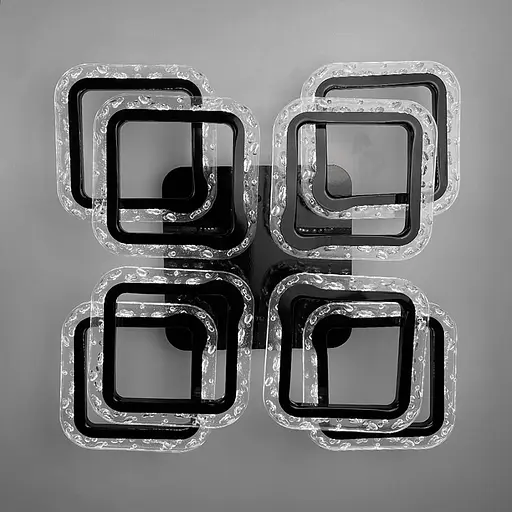 Люстра в чорному корпусі з прозорим акрилом | Арт. A 2517/4+4 XS BK | Line F - фото 7