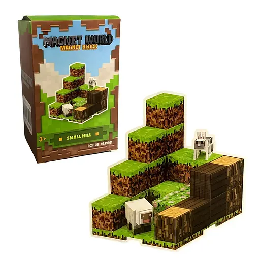 Магнитный конструктор Minecraft Маленький холм на 28 деталей (Т9901)
