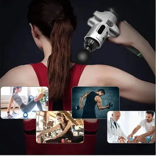 Масажний пістолет Heckermann 20 в 1 + чохол - фото 4