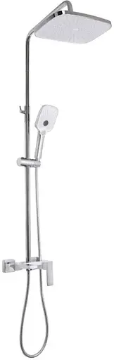 Душевая система универсальная Qtap Gemini Chrome/White с изливом QTGEM111CRW45687 - фото 1