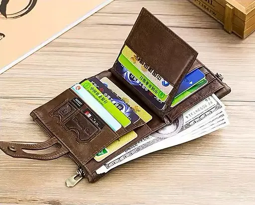 Мужской кожаный кошелек BULL 12х10х3 см acs0029242 - фото 2