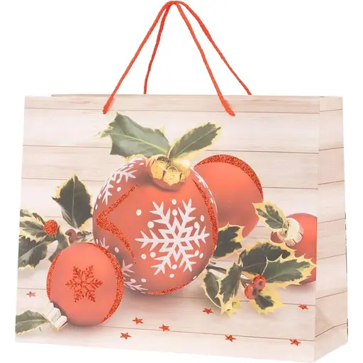 Пакет подарунковий новорічний DW6323-2 Різнокольоровий 25х32х11 см (2000990241948)(NY) - фото 1