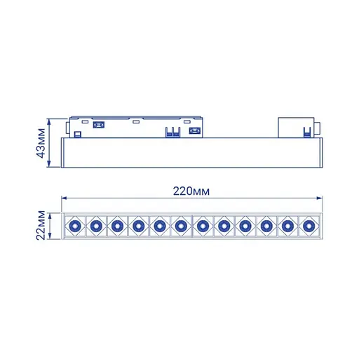 Светодиодный магнитный трековый светильник Feron MGN300, 12W 4000К черный (41929) - фото 3