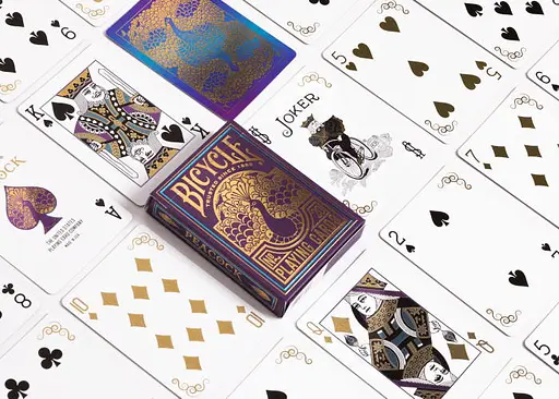 Карти гральні United States Playing Card Company Bicycle Peacock (purple) (ВР_КГБПП) - фото 6