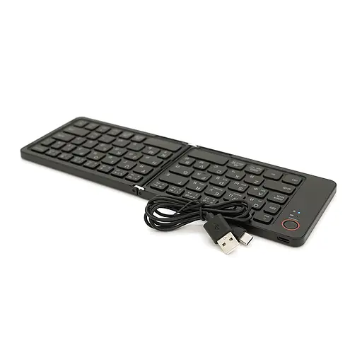 Клавіатура бездротова Voltronic B023, розкладна, 67 клавіш, (Eng/Pyc), 2.4G, 280x92mm, Black, Box - фото 3