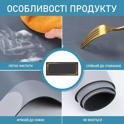 Набор диатомитовых ковриков для ванной и кухни Aquarius 50х80 см/50х120 см. - фото 4