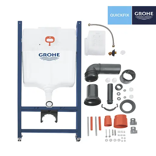 Комплект 4 в 1: Инсталляция GROHE Rapid SL 3 в 1 3884966Q + Унитаз безободочный Kroner Oker WHI533536 RIMLESS с сиденьем Slim Duroplast / Soft-close / Quick relase KO533536WHIR (388496 - фото 4