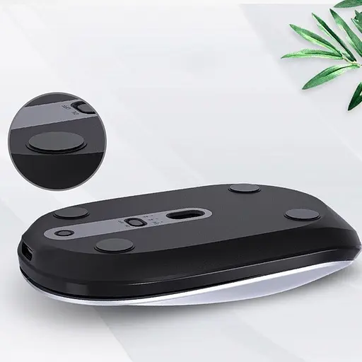 Бездротова миша WIWU WM110 Office Mouse (2 діапазона 2.4G + Bluetooth) срібляста - фото 5