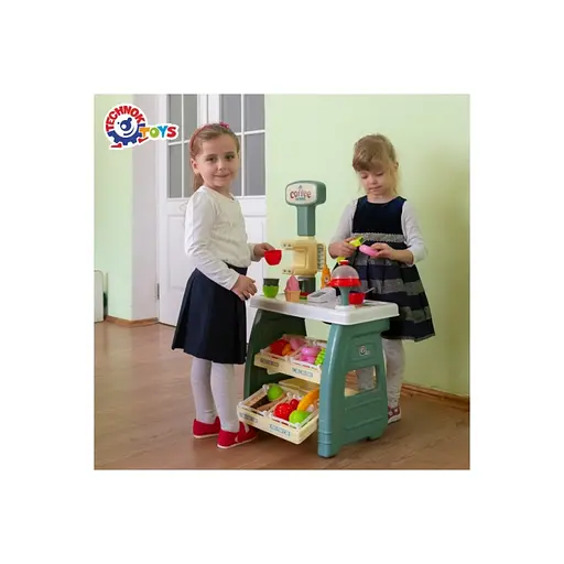 Ігровий дитячий набір "Кав'ярня" ТехноК 9765TXK прилавок з полицями, іграшкові солодощі - фото 9