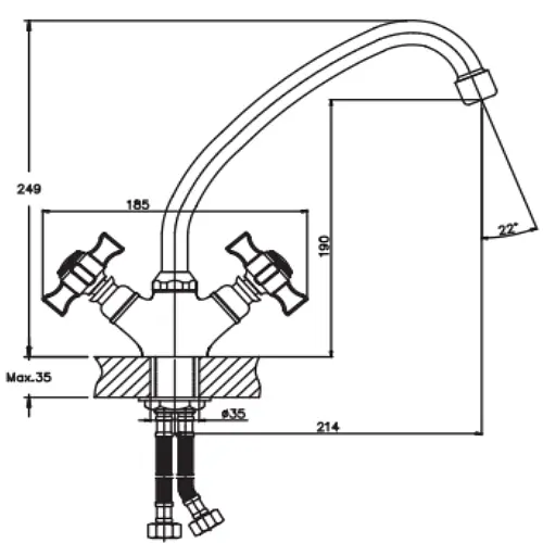 Смеситель для кухни Haiba ZEON 271 HB0430 - фото 2