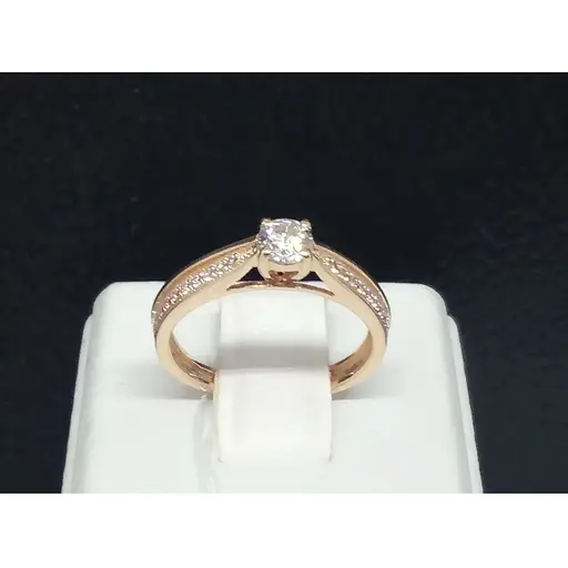 Золоте кільце Столична Ювелірна Фабрика з фіанітами. 140615 15,5 - фото 3