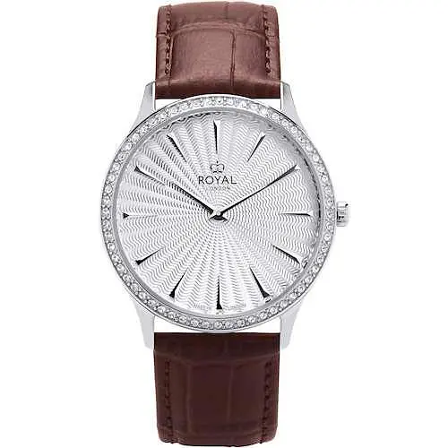 Жіночий водонепроникний наручний годинник Royal London 21436-04 кварцовий із шкіряним ремінцем
