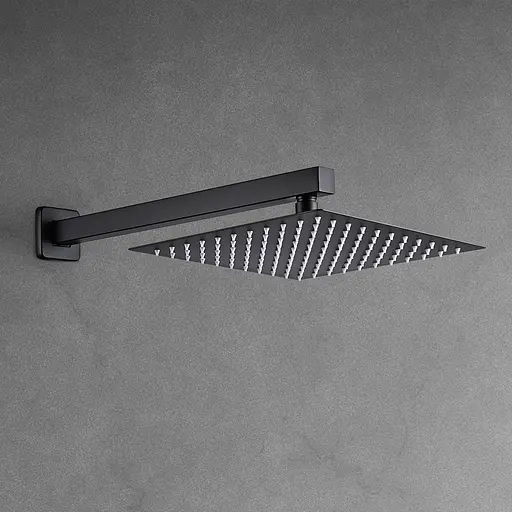 Душова система прихованого монтажу з термостатом із виливом Nett TSB-521, Чорний - фото 3