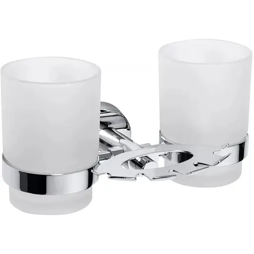 Склянка з тримачем Bemeta Omega подвійна з тримачем зубних щіток 104110042 білий - фото 1