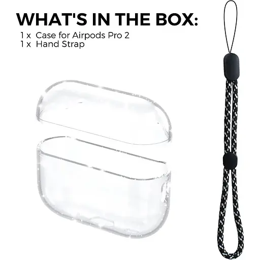 Чехол AhaStyle Transparent Case для Airpods Pro 2 Glitter [133866] - фото 2