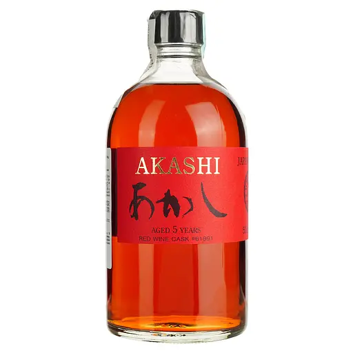 Віскі Akashi Single Malt Red Wine 5 Year Old 50% 0.5 л в подарунковій упаковці - фото 2