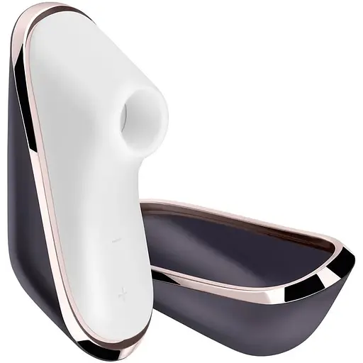 Вакуумний кліторальний стимулятор з вібрацією Satisfyer Pro Traveler сірий