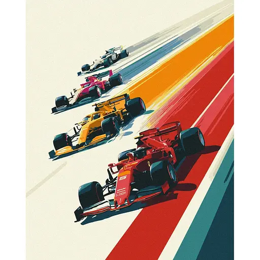 Картина за номерами на підрамнику Brushme Гонитва за перемогою