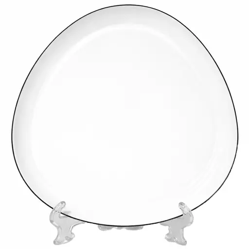 Тарілка для подачі страв S&T чорний кант 25.4 см (30177-00) - фото 1