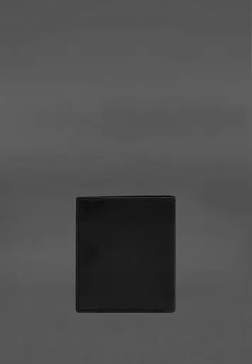 Кожаный портмоне на кнопке Brut черный краст - фото 5