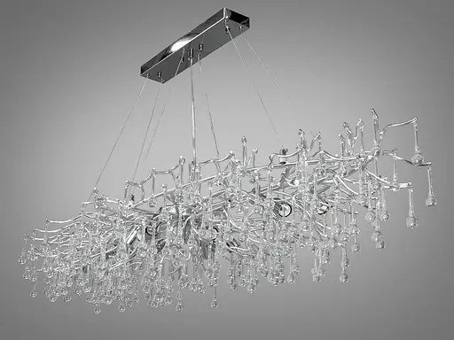 Вишукана новинка, кришталева люстра витягнутої форми Батавські слізки - фото 2