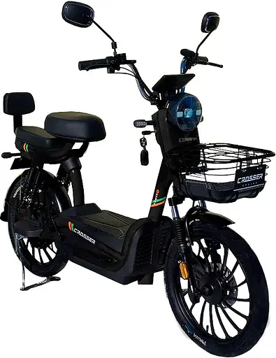 Електроскутер двомісний Crosser CR3 Графенова батарея (600W, 60V, 20Ah) чорний