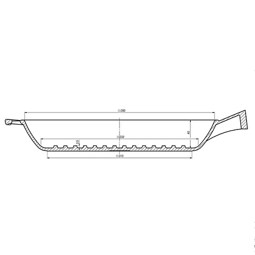 Сковорода-гриль чугунная Maysternya с деревянной ручкой 28×28 см подходит для индукционных плит Черный 81427 - фото 5