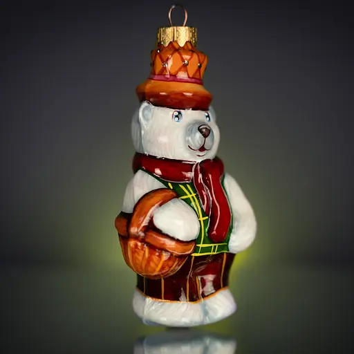 Ялинкова прикраса Різдвяні історії Міша франт грибник скло (4820001045857) - фото 3