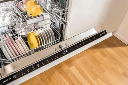 Посудомийна машина Gorenje, 16 комплектів A+++, 60 см, дисплей, 3 кошики, AquaStop, сірий - фото 2