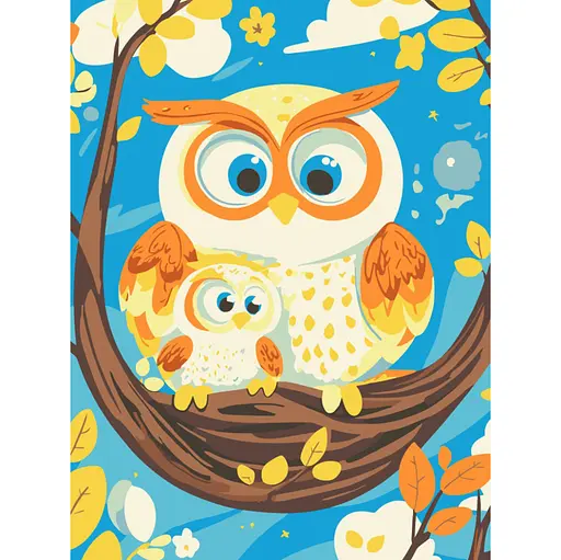 Картина за номерами "Матуся-Сова" Art Craft 15597-AC 30х40 см - фото 1