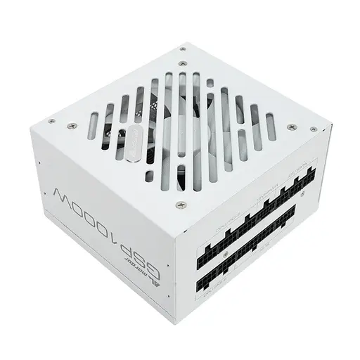 Блок питания 1000 Вт, ALmordor GSP, ATX, белый, модульный, 80+ золотистый, Active PFC, 120 мм Fanstop, 3xMolex/8xSATA - фото 1