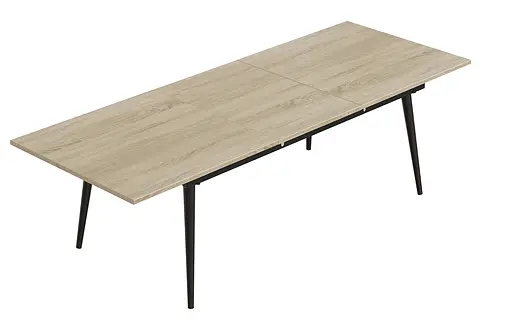 Стіл журнальний трансформер Dandi Small Ferrum-decor 45x120(160)x70 Чорний метал ДСП Дуб Сонома 16 мм (FRD-106796) - фото 3