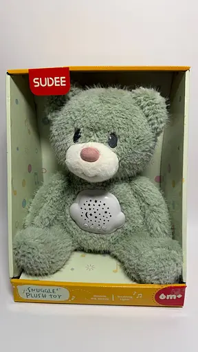 Нічник Ведмедик підсвічування, проєкція зоряного неба, звуки, мелодії - фото 2