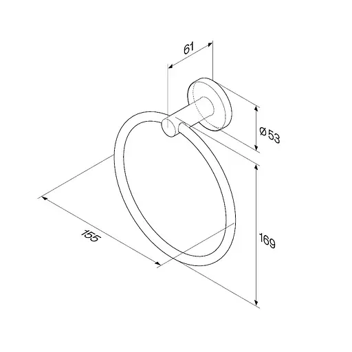 Кільце для рушника AM.PM X-Joy black A85A34422 Чорний матовий - фото 8