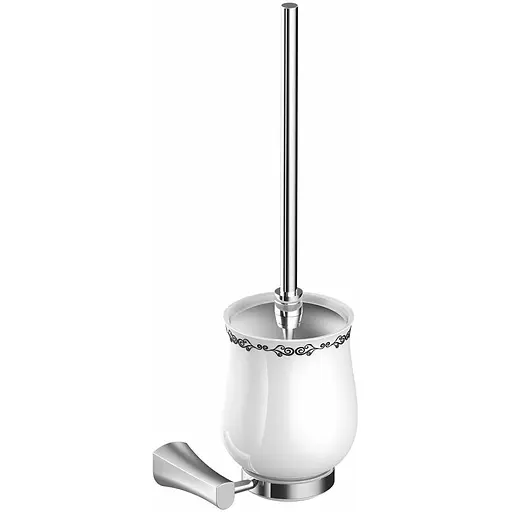 Йоржик для унітазу з настінним тримачем Imprese Cuthna stribro 150280, Хром - фото 1