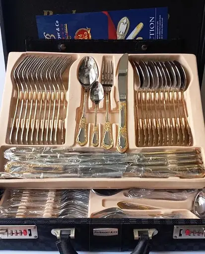 Набор столовых приборов Bachmayer BM-7260 на 12 персон в подарочном чемодане 72 предмета - фото 2