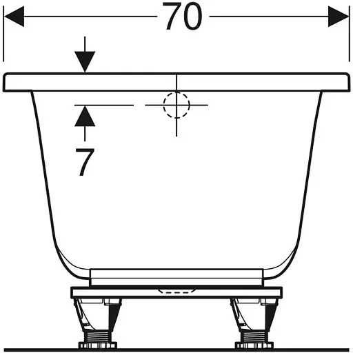 Ванна акриловая Gebert Selnova Square 150x70 554.381.01.1+ ножки Белый - фото 2