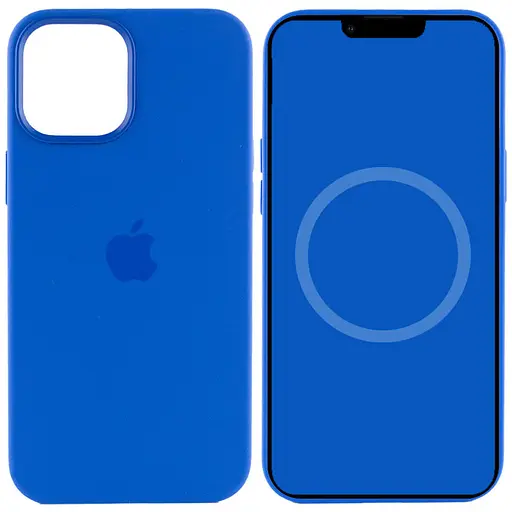 Чехол Silicone case AAA with Magsafe and Animation для Apple iPhone 12 Pro Max 6.7 Синий/Capri Blue