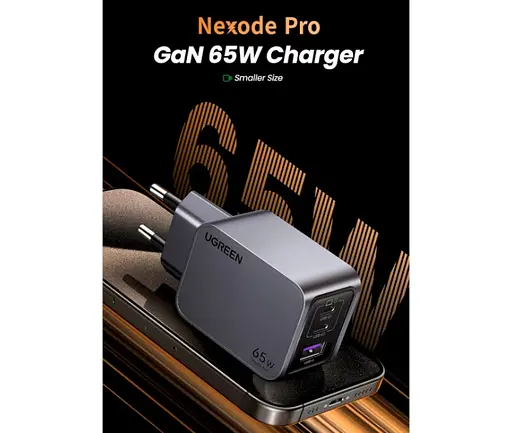 Зарядний пристрій Ugreen Nexode Pro 65 W 3-Port GaN Fast MacBook iPhone Charger X755 - фото 8