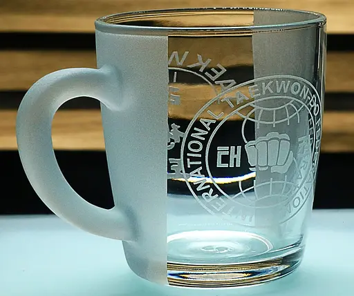 Чашка для чая 350мл Теквандо ITF з гравіюванням скляна кружка подарунок для спортсмена тренера - фото 2