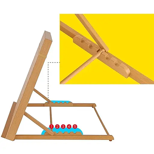 Мольберт-планшет MEEDEN настільний 6076 А2 бук 65,1×48,3×48,3см  - фото 7