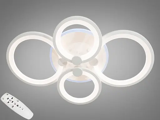 Пристельова лед люстра з дімером та кольоровою лед підсвіткою, 100W - фото 1