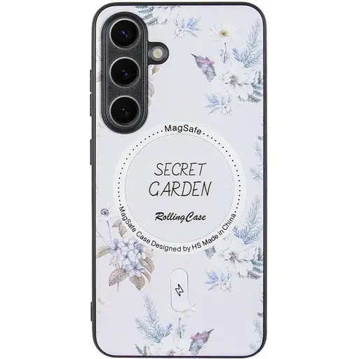 TPU+PC чехол Epik Secret Garden with MagFit для Samsung Galaxy S24 White