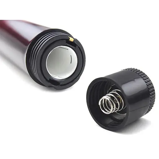 Вибратор вагинальный 18 см пластиковый классической формы металлик - фото 2