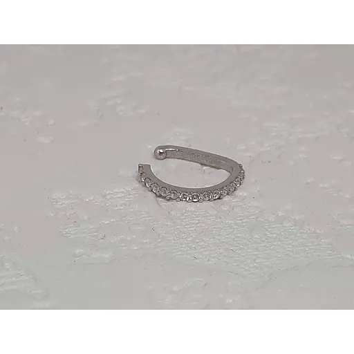 Срібна сережка-пірсинг в ніс Umax (без проколу, обманка). 7010U - фото 3