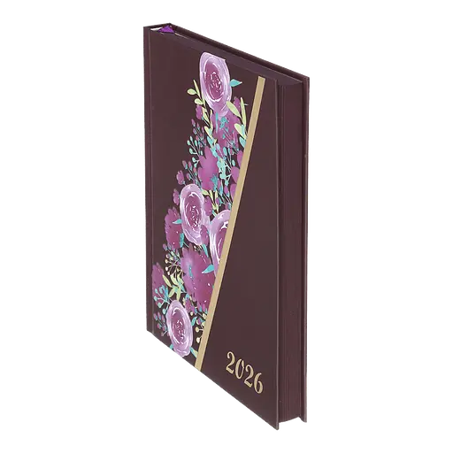 Щоденник датований Buromax Passion 2026 поліграфічний A5 темно-червоний (BM.21160-13) - фото 3